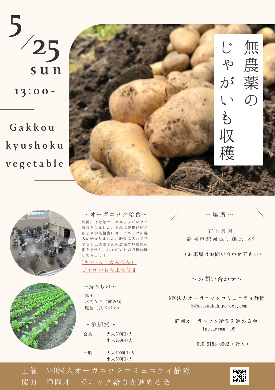 無農薬のじゃがいも収穫